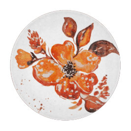 Vattenfärgad orange, kompakt spegel