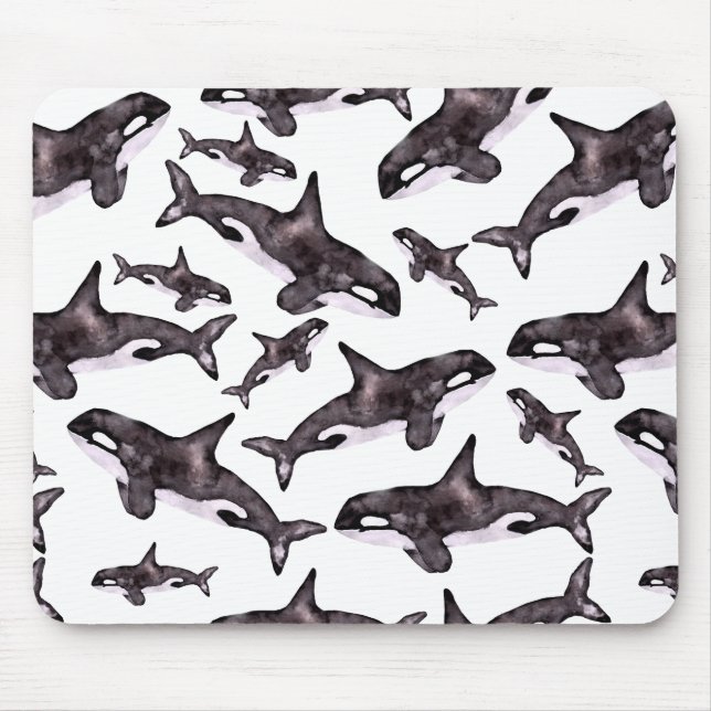 Vattenfärgad Orca Musmatta (Framsidan)