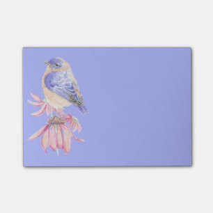 Vattenfärgad Östra Bluebird Blue Art Post-it Block
