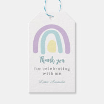 Vattenfärgad pastellboho rainbow Birthday Tack