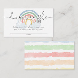 Vattenfärgad pastellregnbågsraffel tilläggskort