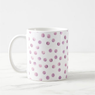 Vattenfärgad polka dots, rosa geometrisk bakgrund. kaffemugg
