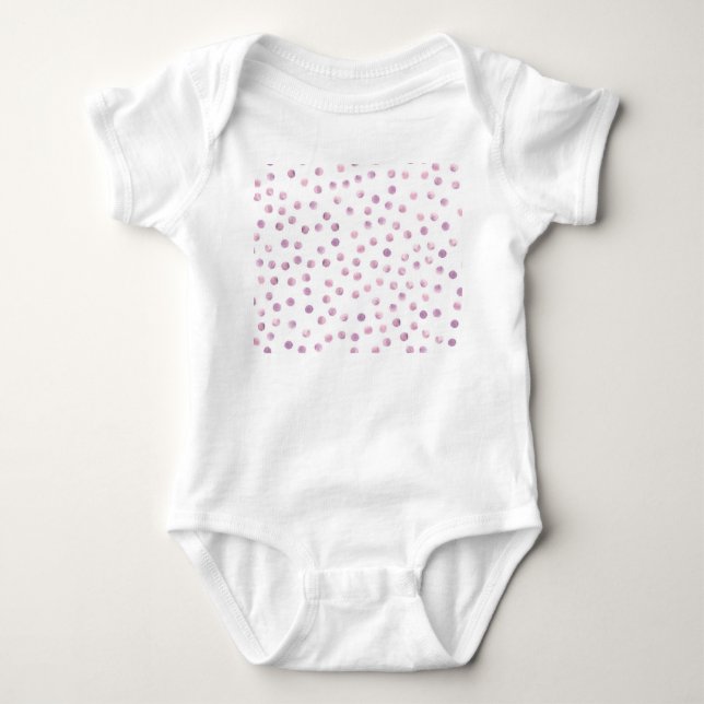 Vattenfärgad polka dots, rosa geometrisk bakgrund. t shirt (Framsida)