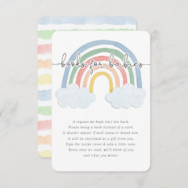 Vattenfärgad regnbågspastel bokar för spädbarn-twi tilläggskort