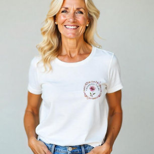 Vattenfärgad Rosa Blommigt Grandma to Be-Shirt - D T Shirt