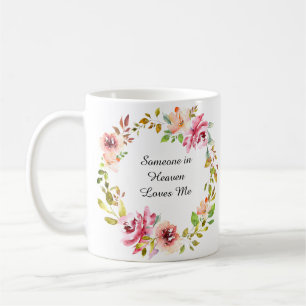 Vattenfärgad Rosa Blommigt Utandning, memoranga ny Kaffemugg