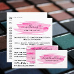 Vattenfärgad Rosa Brushstroke Makeup Artist Flygblad<br><div class="desc">Skriptvattensfärgad Rosa Brushstroke Makeup Artist Reklameres by the Affärskort Store.</div>