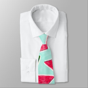 Vattenfärgad Rosa Grönt Watermelon Triangles Slips