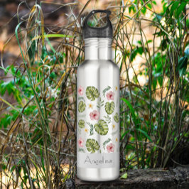 Vattenfärgad rosa gult blomma namn