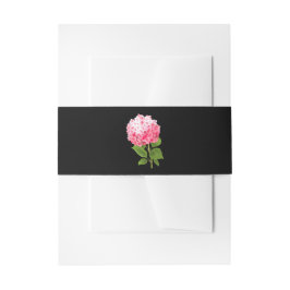 Vattenfärgad Rosa Hydrangea Band För Inbjudningskort