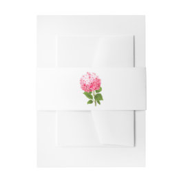 Vattenfärgad Rosa Hydrangea Band För Inbjudningskort