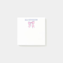 Vattenfärgad Rosa och blå menyfliksruta Post-it Block