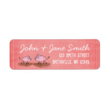Vattenfärgad Rosa Piggies