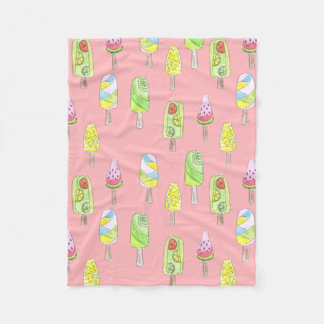 Vattenfärgad sketterad matris med pastöriskräm fleecefilt (Framsidan)