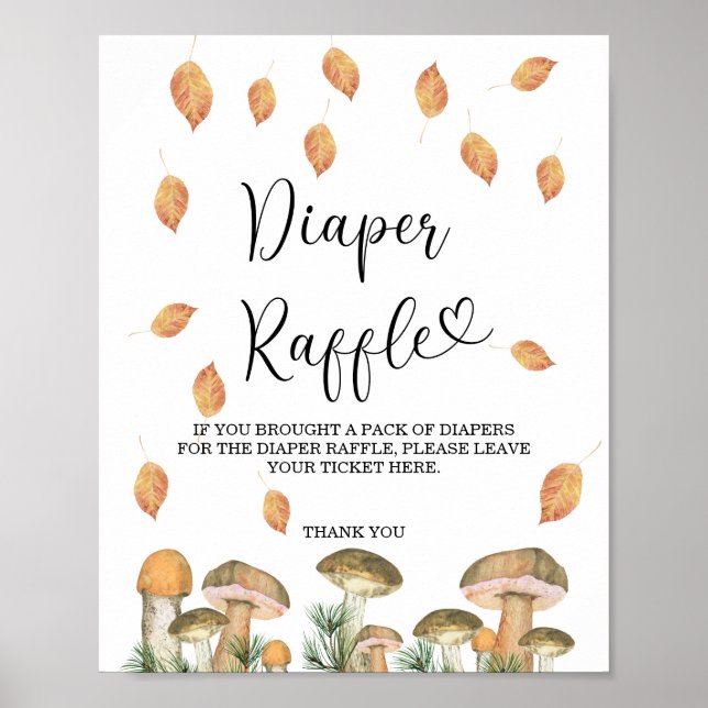 Vattenfärgad skogssvamp - blötdjur poster (Framsidan)