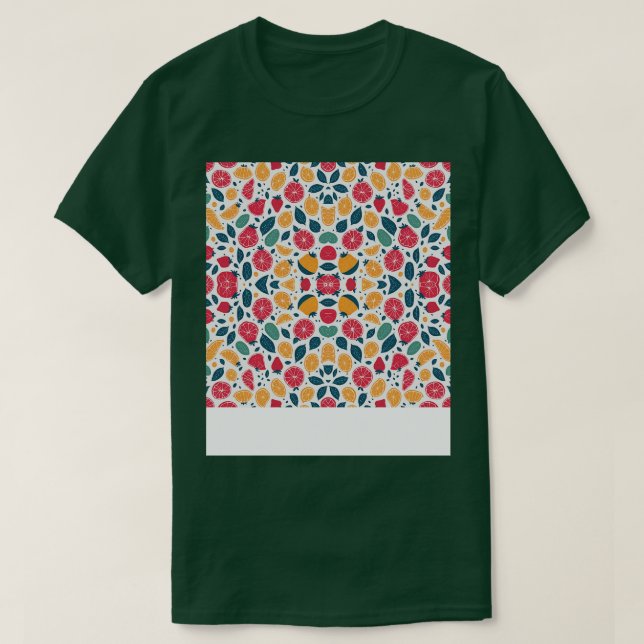 Vattenfärgad sommarfrukt Frukt Paternerad sommarfr T Shirt (Design framsida)