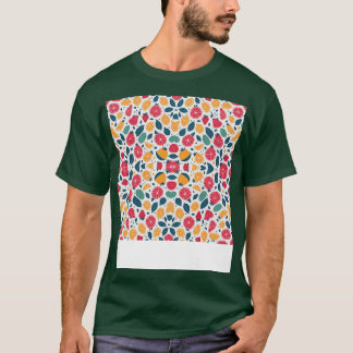 Vattenfärgad sommarfrukt Frukt Paternerad sommarfr T Shirt