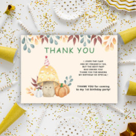 Vattenfärgad söt flugagarik första födelsedagsfest tack kort