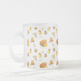 Vattenfärgad söt honung frostad glasmugg