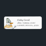 Vattenfärgad söt jul snögubbe. Winter helgdag Returadress Etikett<br><div class="desc">Watercolor,  söt julmålsetikett snögubbe.</div>