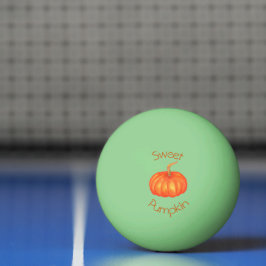 Vattenfärgad söt orange pumpkin Ping Pong Boll