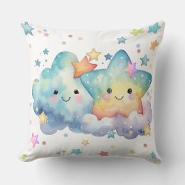 Vattenfärgad starrikväll med moln kudde