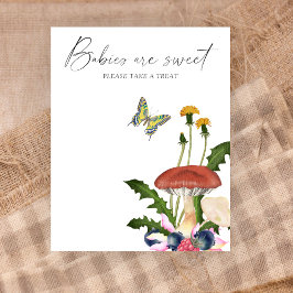 Vattenfärgad svamp i vilden Spädbarn är söta Poster