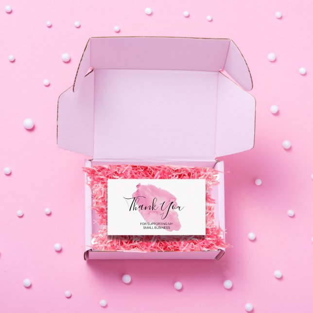 Vattenfärgad Tack för stöd för min lilla Visitkort (Skapare uppladdad)