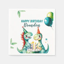 Vattenfärgad Trex-dos 1:a födelsedag