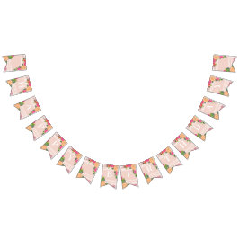 Vattenfärgad tropisk Citrus-minimifödelsedag Vimplar