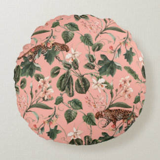 Vattenfärgad tropisk exotisk mönster med orkidé, g rund kudde