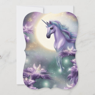 Vattenfärgad Unicorn Anteckningskort