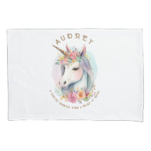 Vattenfärgad Unicorn och Blommigt Wandeans