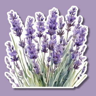 Vattenfärgad Vild Lavender Watersecure Klistermärken
