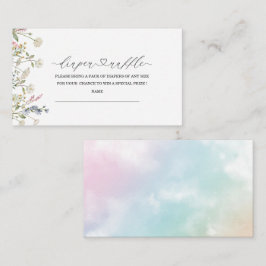 Vattenfärgad vilda blommor barnduschblöjor tilläggskort