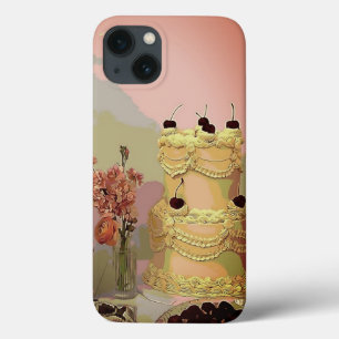 Vattenfärgad Vintage Cake iPhone 13 Fodral