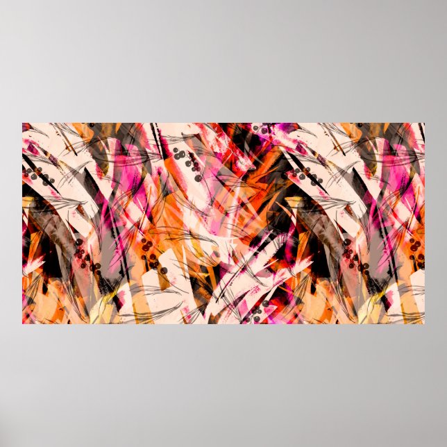 Vattenfärgad vintage, sömlös bakgrund, färgspla poster (Framsidan)