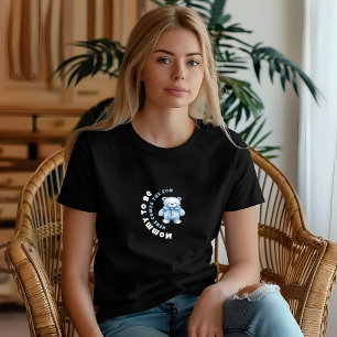 Vattenfärgad vit babyduschpojke svart björn t shirt