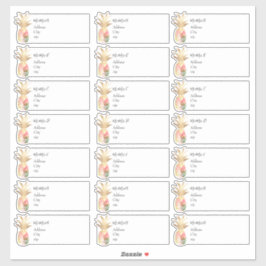 Vattenfärgade ananas Guests Adressetiketter Klistermärken