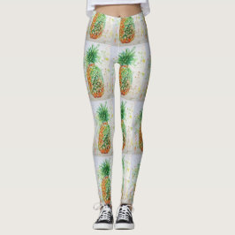 Vattenfärgade ananas, legeringar leggings