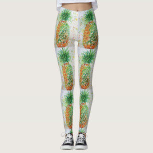 Vattenfärgade ananas, legeringar leggings