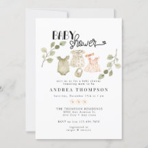 Vattenfärgade Barnkläder | Boho Girl Baby Shower