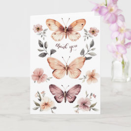 Vattenfärgade Blommigtar Tacken Butterflies Kort