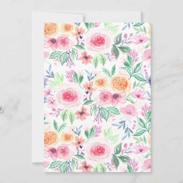 Vattenfärgade blommor och löv (Framsida)