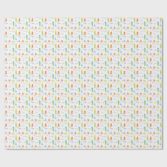 Vattenfärgade bojar och laser presentpapper (Platt)