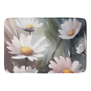 Vattenfärgade Daisy Badrumsmatta