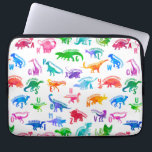 Vattenfärgade Dinosaur Alphabet Colorful Dino Kids Laptop Fodral<br><div class="desc">Vattenfärg Dinosaur Alphabet Colorful Dino Kids Mönster. Dinosaur för varje brev i alfabetet i en färglös vattenfärgad silhuett.</div>