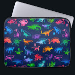 Vattenfärgade Dinosaur Alphabet Colorful Dino Kids Laptop Fodral<br><div class="desc">Vattenfärg Dinosaur Alphabet Colorful Dino Kids Mönster. Dinosaur för varje brev i alfabetet i en färglös vattenfärgad silhuett.</div>