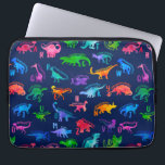 Vattenfärgade Dinosaur Alphabet Colorful Dino Kids Laptop Fodral<br><div class="desc">Vattenfärg Dinosaur Alphabet Colorful Dino Kids Mönster. Dinosaur för varje brev i alfabetet i en färglös vattenfärgad silhuett.</div>