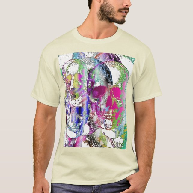 Vattenfärgade Döskallar T Shirt (Framsida)